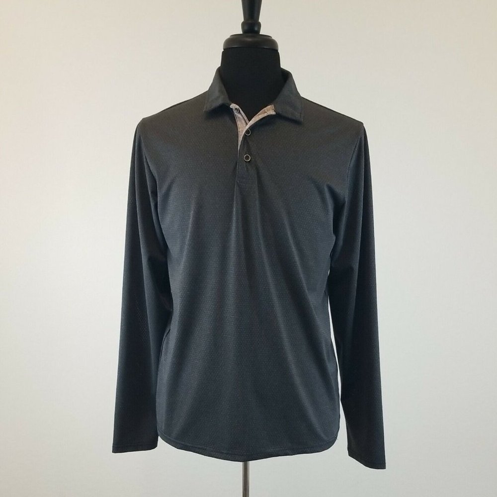 Derminpro Long Sleeve Shirt Mens Medium Gray Poly Spandex Stretch Breathable